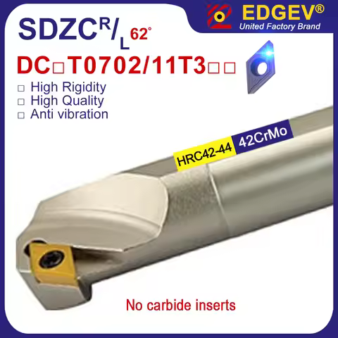 62 Deg S10K S12M S16Q S20R S32T - SDZCR07 SDZCL07 SDZCR11 SDZCL11 Internal Turning Tool DCMT 0702 11