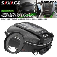 Hot Tank Bag Luggage For KAWASAKI NINJA 650R 1000 Versys 650 ZX6R ZX10R ZX14R ZZR1400 Motorcycle Nav