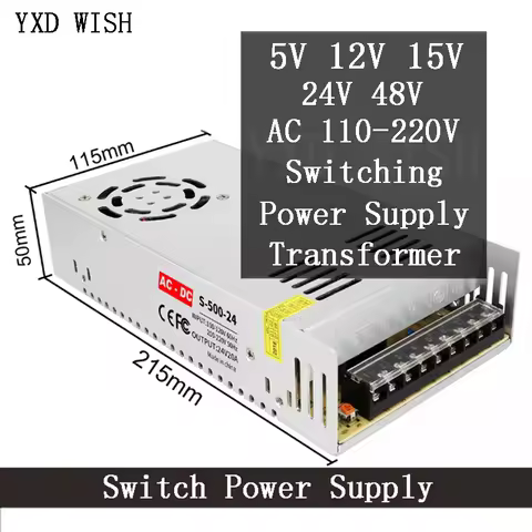 Switching power supply AC 220V to DC 5V 12V 15V 24V 48V Light Transformer 1A 3A 5A 7A 10A 20A 25A 30