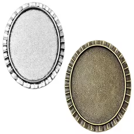Fit 30x40mm Antique Silver Brooch Cameo/Glass/Cabochon Frame bezel Settings,Brooch,DIY Accessory Bas