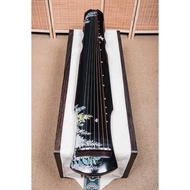 Guqin Fuxi zither Hand drawn wisteria flower pattern Chinese string instruments