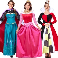 Holy Festival Costume Elsa Anna Biqi Cinderella Princess Dress Adult Queen of Hearts Costume Female 