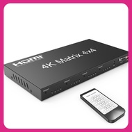 4K 60Hz True HDMI Matrix 4x4 HDMI 2.0 Matrix 2x4 4x2 4x4 Switch Splitter Converter 4X4 Matrix with R