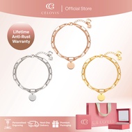[ 5.5 SALE ]  CELOVIS Lukas Medallion Pendant with Multi Chain Link Bracelet ( Rose Gold/ Gold/ Silv