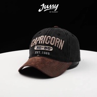 Mũ Lưỡi Trai Y2K Jean Phối Két Da CAPRICORN Jussy Official Nón Kết Nam Nữ Chất Vải Jean Denim Form M