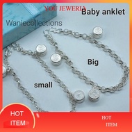 Ready stock Original Silver Baby Anklet Budak Gelang Kaki perak