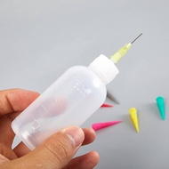 [Honour-t] 1Pc 50ml Jam Painting Squeeze Bottles With 7 Nozzles For Multi-Purpose Use Jam Pot Cake T