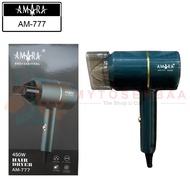 (New Arrival) AMARA HD AM-777/ Mini Professional Low Noise 450 Watt Hair Hairdryer - MY