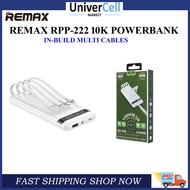 REMAX RPP-222 10K POWERBANK, IN-BUILD MULTI CABLES, BRAND NEW WITH BEST QUALITY