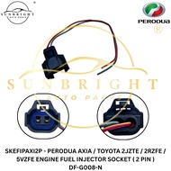 PERODUA AXIA / TOYOTA 2JZTE / 2RZFE / 5VZFE ENGINE FUEL INJECTOR SOCKET ( 2 PIN ) DF-G008-N
