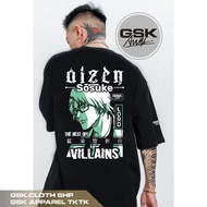 AIZEN SOSUKE BLEACH MEN'S ANIME DISTRO T-SHIRT UNISEXWanita