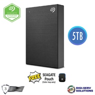 Seagate One Touch 5TB (Black) Portable Hard Drive (STKZ5000400) with FREE Seagate Pouch