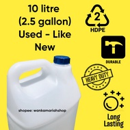 10 liter tong air terpakai sudah dicuci/10 liter water container/jerry can 10 liter/bekas air 10 lit