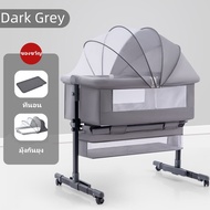 Kiumo เปลเด็ก มุ้งเปลเด็ก เตียงนอนเด็กแรกเกิดโยกได้ พับเก็บได้ พกพาง่าย พร้อมล้อ มีล้อ