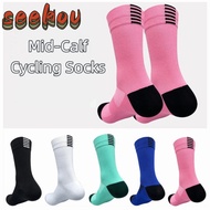SEEKOV Mountain Bike Sock, Mid-Calf Professional Cycling Socks,  Breathable Moisture-Wicking Quick D