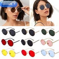 OHWK Vintage Sunglasses Men and Women Eyewear Circle Glasses Circle Glasses
