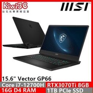 奇異果3C MSI GP66 12UGS-430TW i7-12700H/RTX3070Ti/15.6"