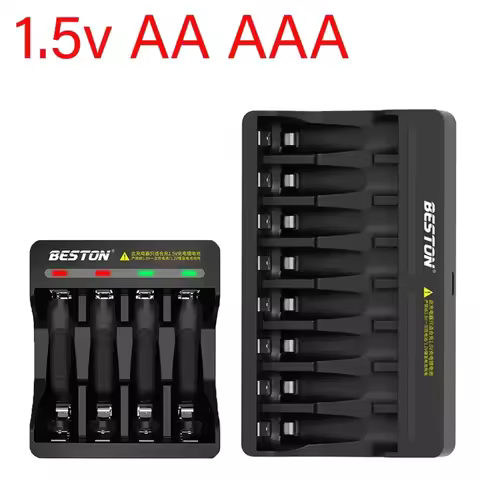 For 1.5v AA AAA Lithium Ion Rechargeable Battery 1.5v Battery Charger with LED Indicator Light Smart