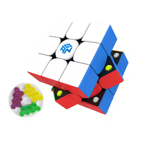 GAN Cubes GAN 356 M Stickerless 3x3 Speed Cube Magnetic Professional Speed Cube GAN356M 3x3 GAN 356 