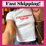 I LET FEMMES TOP ME Women's Crop Top l y2kbaby BabyTee