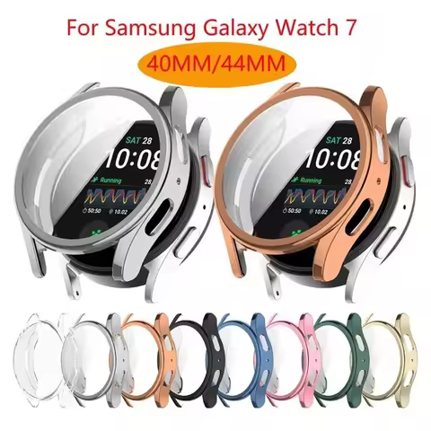 Silicone Case For Samsung Galaxy Watch 7 40mm 44mm Screen Protector For Galaxy Watch 7 TPU Bumper Pr