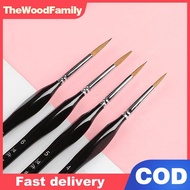 TheWoodFamily 5Pcs 00000 Precision Fine Tip Paint Brush Set For Acrylic Models Miniature Detail Nylo