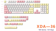 【จัดส่งภายใน 3 วัน】 ZIFRIEND Macaron 148 Keycap XDA Height PBT คีย์บอร์ดแบบกลไก DIY ปุ่มกด XDA Profi