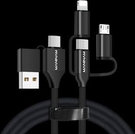 Maninam 2米 5頭 3a充電線 ( 可 usb c to c )