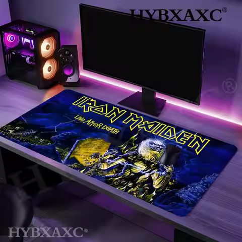 HYBXAXC 1pc BandI-IRON MAIDEN Custom Skin PC Gaming Mouse Pad Gamer Desk Mats Keyboard Pad Mause Mui