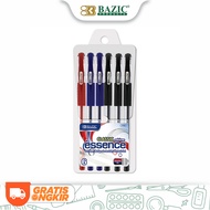 Bazic Essence Assorted Color Gel Pen (6 Pcs) - Pen 3-Color Pen/