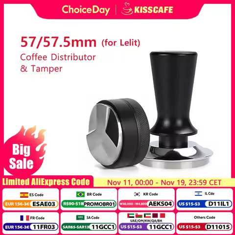 Coffee Tamper 57mm 57.5mm Constant Pressure 30 Lbs Powder Hammer For Lelit Anna Barista Espresso Mac