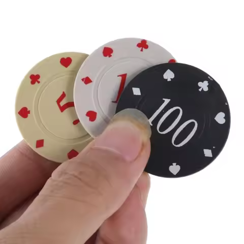 100Pcs Casino Chip Roulettes Game Bingo Chip Counting Counter Chip