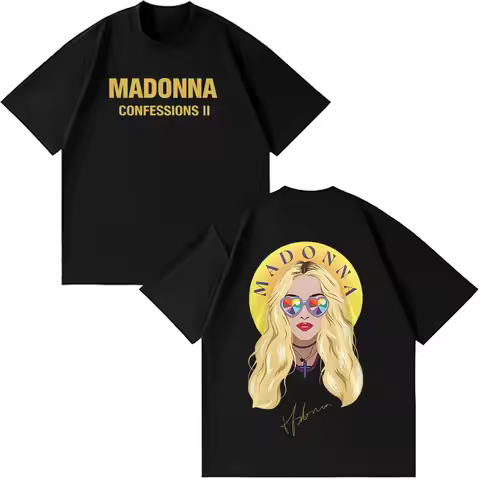 Madonna CONFESSIONS II Album Tour 2026 Print TShirt Men Women Fashion Vintage T-shirt Summer Casual 