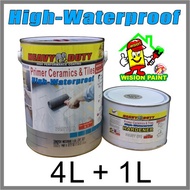 5L PRIMER CERAMICS & TILES ( LIGHT GREY ) HEAVY DUTY PAINT ( EPOXY PAINT PRIMER ) 466 WATERPROOFING 