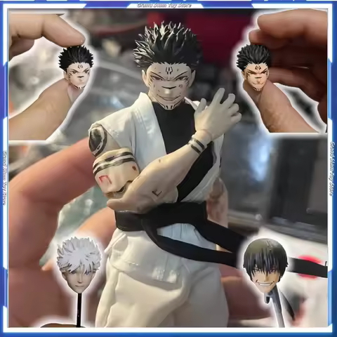 New 1/12 Fushiguro Toji Sukuna Gojo Anime Male Delicate Painted Head Sculpt Model Toys Customzation