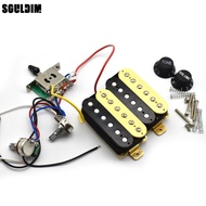 HH Humbucker Pickup Set Prewired Pickup with 500K 1T1V Wiring Harness  for ST LP Electric guitar