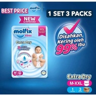 Molfix Extra Dry Pants Jumbo Pack S66X3 PACKS / M58X3 PACKS / L48X3 PACKS / XL42X3 PACKS / XXL36X3 P