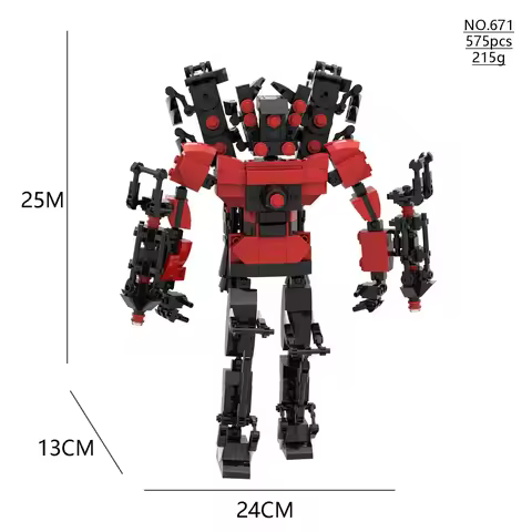Compatible With LEGO Skibidi Toilet MOC Abstract Building Blocks TV Avengers Titan Speaker Man Brick