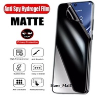 HANS - BO0M Hydrogel Anti SPY PRIVACY INFINIX HOT 60 60i 50 50i 50Pro /Plus+ Hydrogel MATTE BLACK Fr