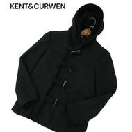 KENT &amp; CURWEN Men's Autumn/Winter Melton Wool Hood Coat.  Size.M.  Color. Black. Made in Japan