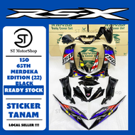 HONDA RSX RS-X 150 65TH MERDEKA EDITION (22) BLACK COVER SET (STICKER TANAM) RAPIDO NEW ACCESSORY AKSESORI