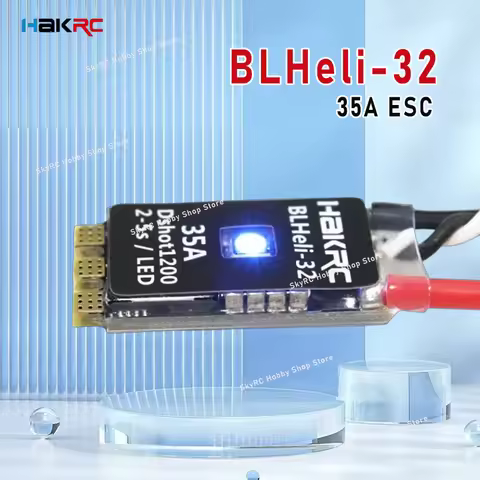 HAKRC BLHeli_32 35A Dshot1200 2-5S Brushless ESC Built-in LED for RC FPV Racing Drone