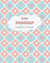 Low FODMAP Food Diary & Journal: Blue and Pink Pattern Daily Track of Foods and Symptoms for IBS, Cr