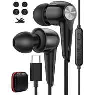 USB C Earbuds Headphones with Mic for iPhone 17 16e 16 Pro Max 15 Plus, Type C Wired in-Ear Volume C