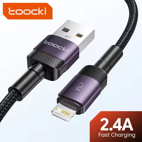 Toocki 2.4A USB Lighting Cable for iPhone 14 13 12 11 Pro Max Plus 8 7 5 6 AirPods Fast Chrging Cabl