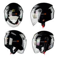 Mũ Bảo Hiểm 3/4 Royal M268 2 Kính Chính Hãng Đen Bóng - HoangTrongStore