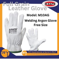 M-SAFE Full Grain Goat Skin Leather Argon Welding Glove .M10AG. Compliance to EN388. CE Approved.
