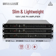 DYNAMAX D120 120W PA Amplifier, Public Address Amplifier, PA System With Bluetooth/USB for Surau, Of