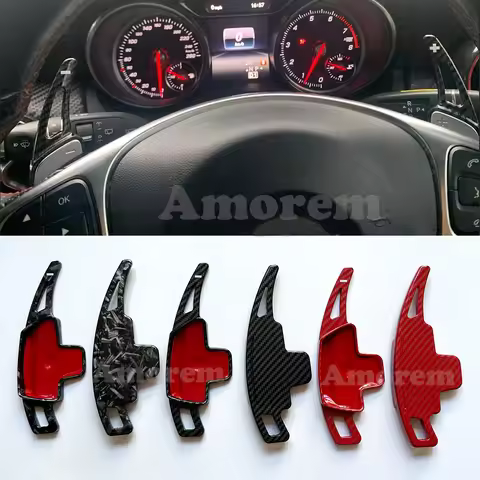 Carbon Fiber Print ABS Paddle Shift For Mercedes-Benz A Class W177 Sedan V177 MB A180 A180d A200 A25