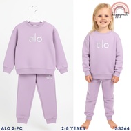 Alo Girl Purple Terno Set for Kids | Pullover & Joggers (2-8Y) | SS564